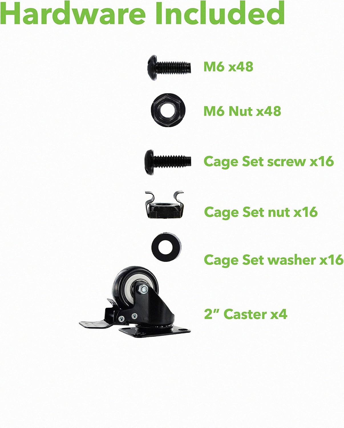 22U 4-Post Open Frame Server Rack Black E95755