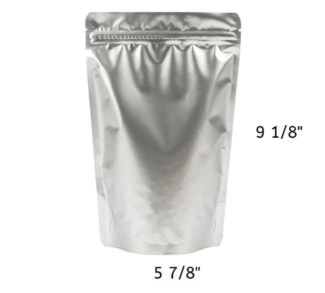 1 Ounce Metallized Stand Up Zipper Pouch, 500 Count Z60998