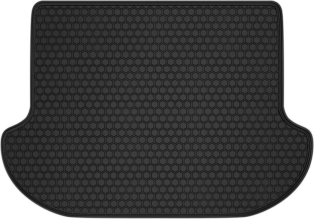 Black All Weather Rubber Car Floor Mats Front and Rear Row Set K93522