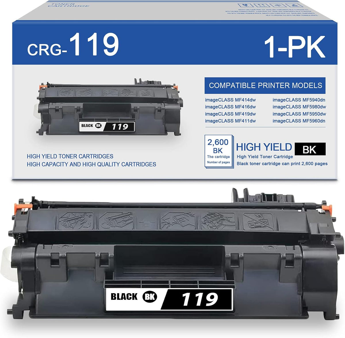 1 Pack Black Toner Cartridge F646