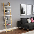 White Pine 6 Shelves Ladder Bookcase O83659