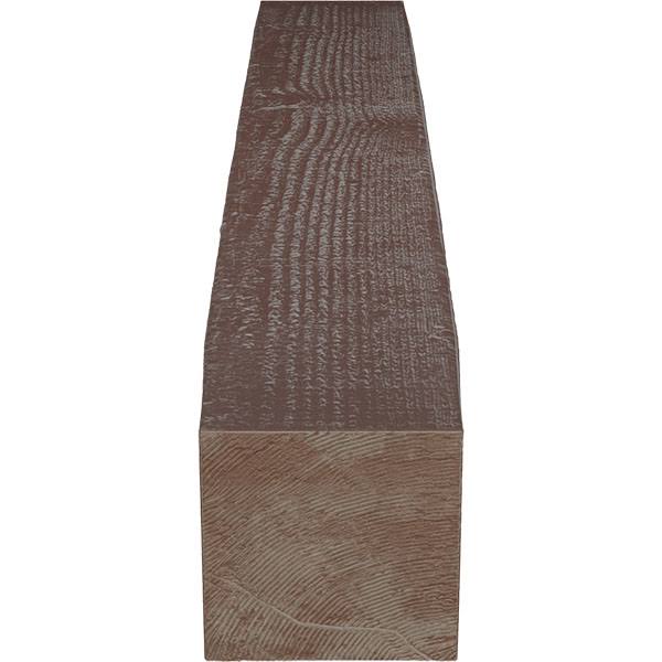 Rough Sawn Faux Wood Fireplace Mantel, Aged Pecan V176396