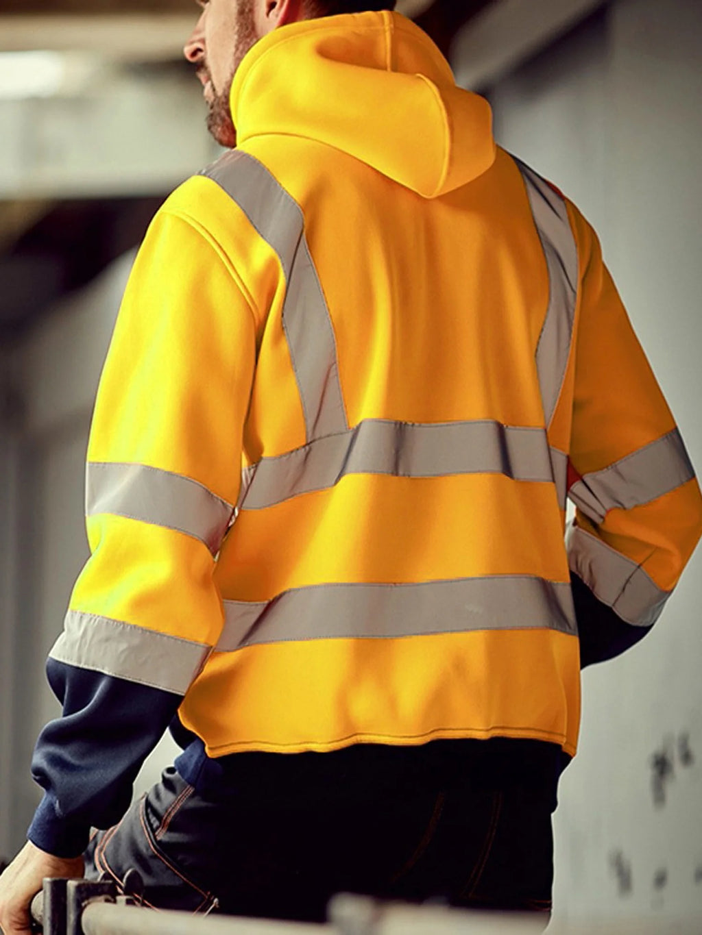 High Visibility Reflective Full Zip Hooded Sweatshirt R157