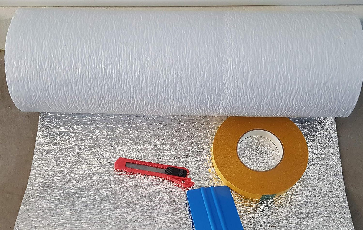 White Reflective Foam Core Garage Door Insulation Kit 18 Ft x 8 Ft R Value 8.0 U45248