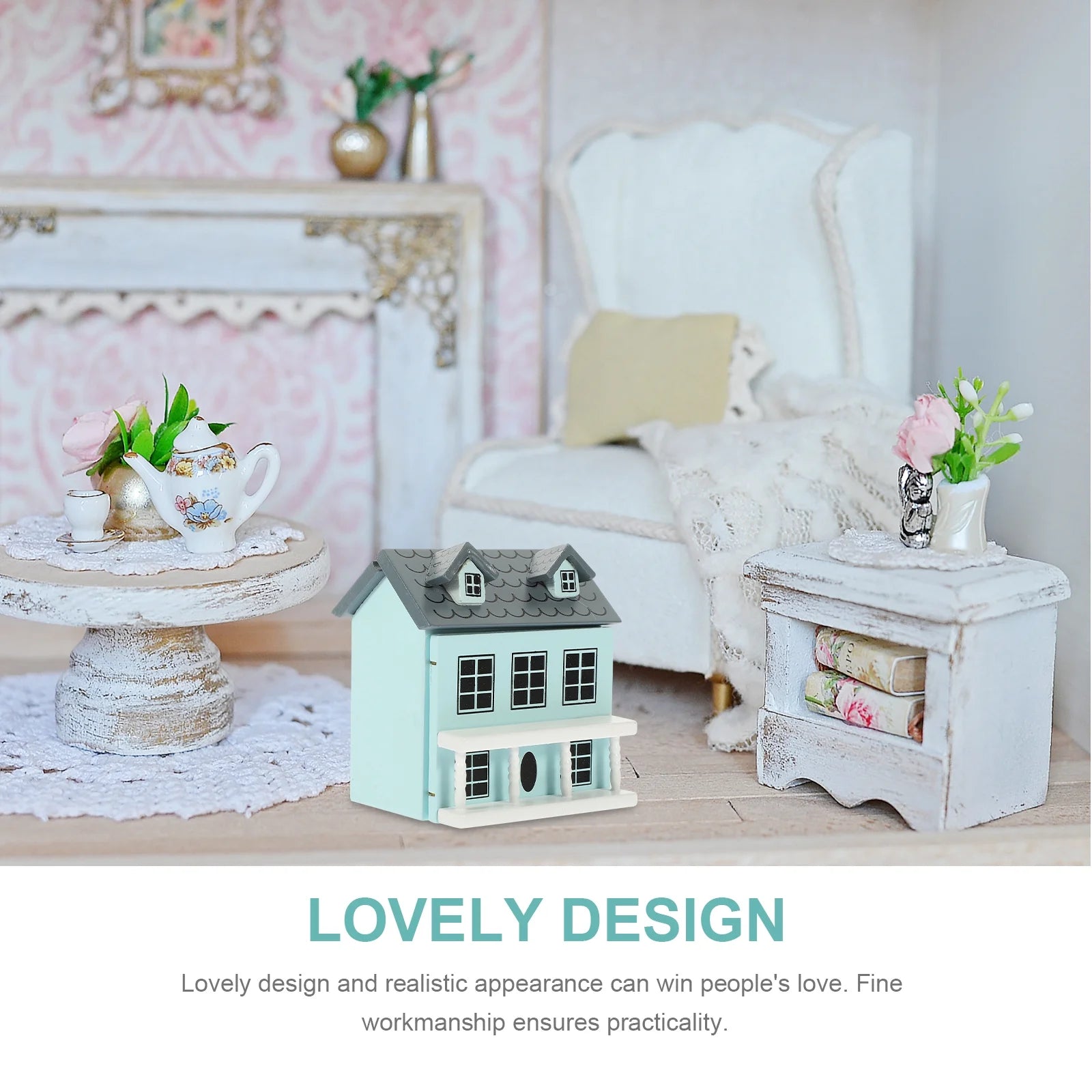 Miniature Wooden Doll House Villa Y698