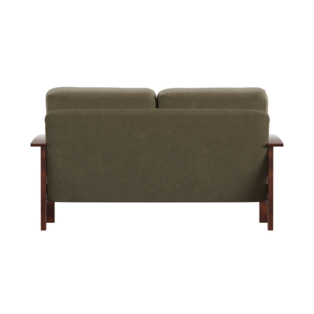 Olive Microfiber Loveseat Y64671