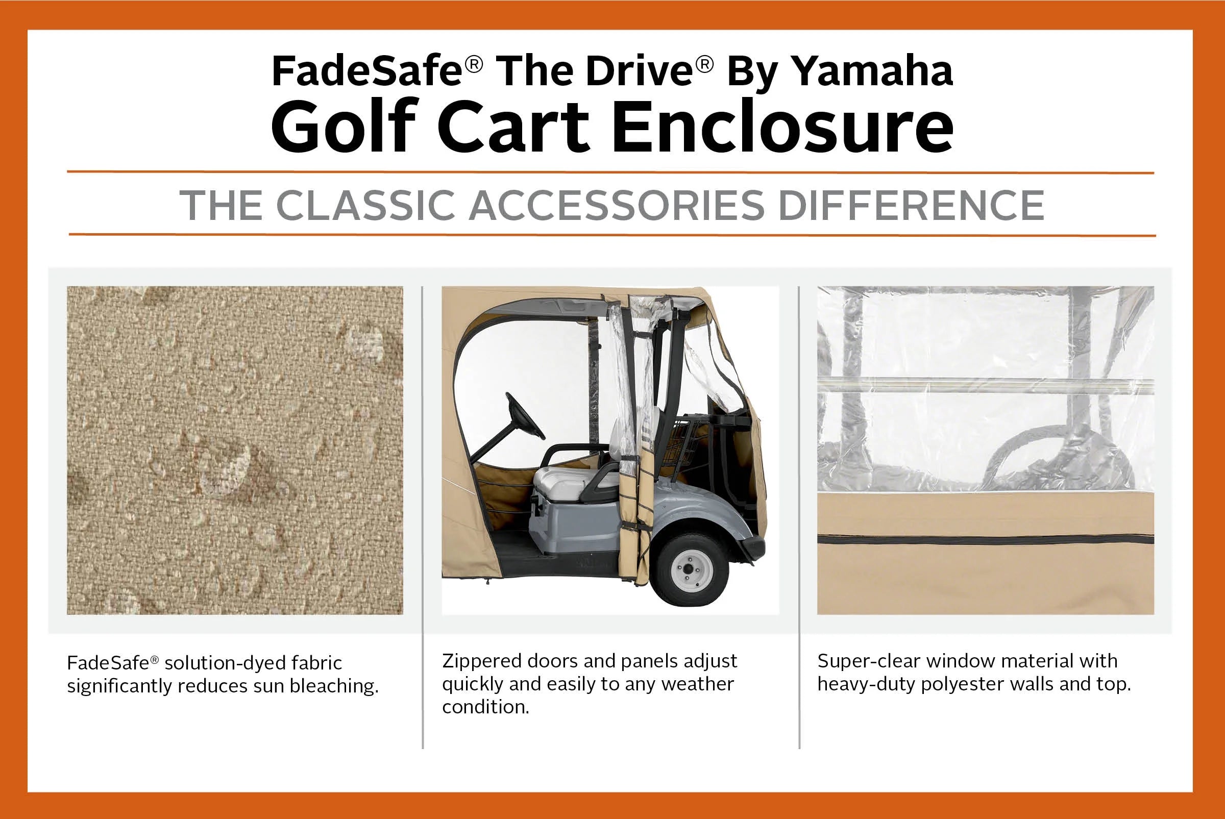 Khaki Golf Cart Enclosure I4122