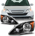 Black Honda CR-V Driver and Passenger Side Headlights Pair H2817