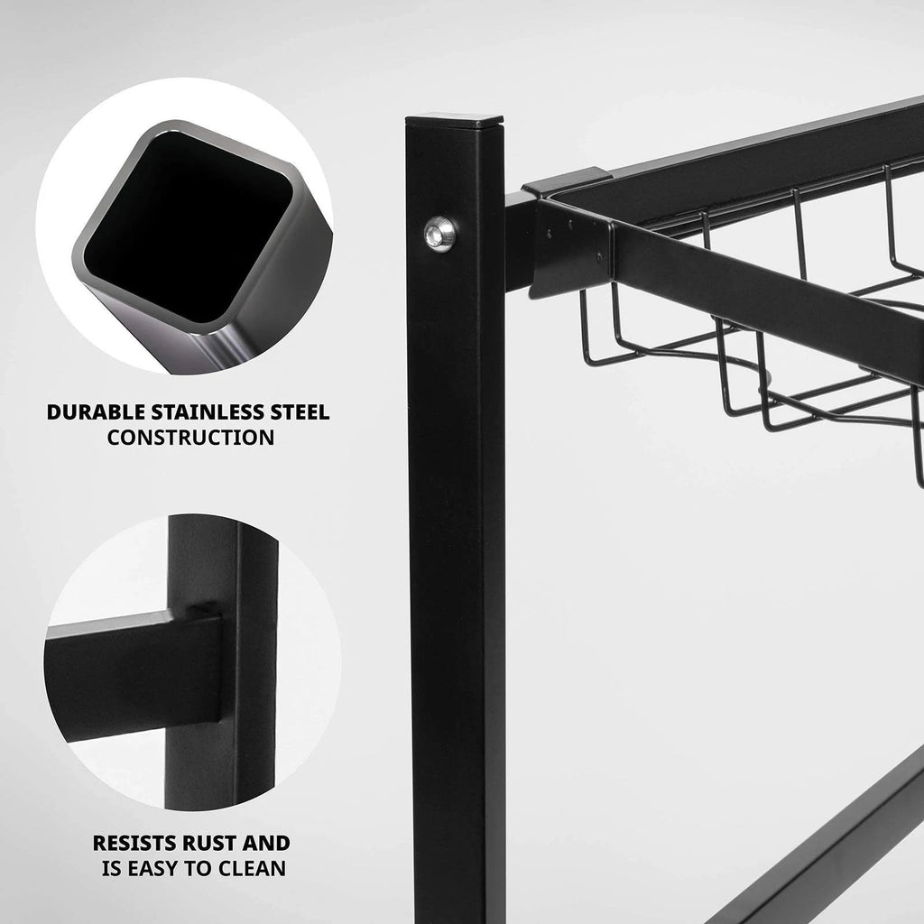 Black Stainless Steel Over Sink Dish Drying Rack C544875