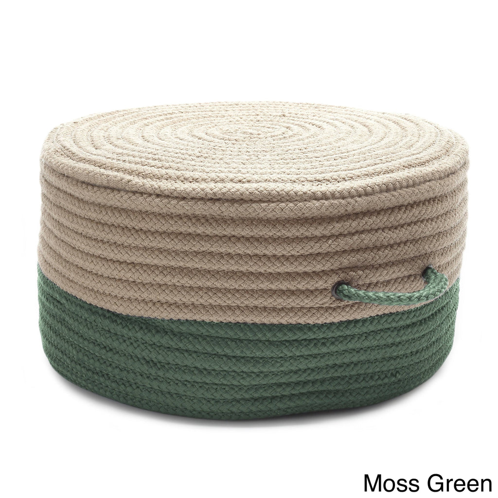 Green Two-Tone Pouf X128075