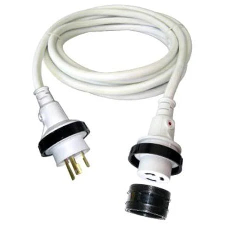 30Amp NEMA L5-30P to NEMA L5-30R Marine Shore Power with Light Indicator, 12-Feet D250955
