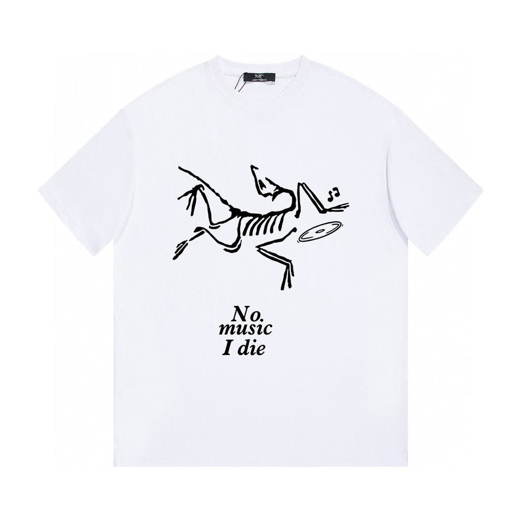 Arc'teryx "No Music I Die" Bird Skeleton Graphic Short‑Sleeve T‑Shirt Unisex
