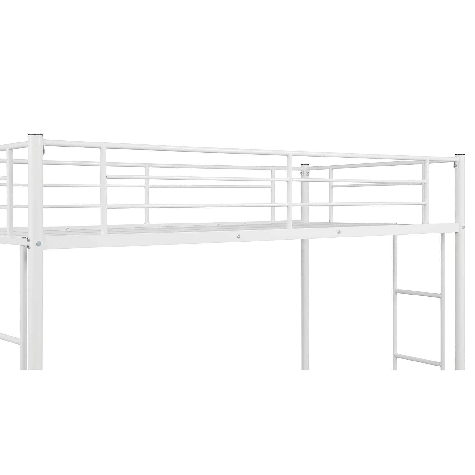 White Metal Twin Loft Bed E298562