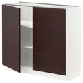 White Base Cabinet with Shelves and 2 Doors U3328