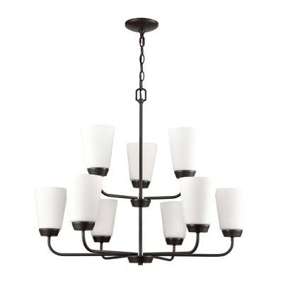 9-Light Candle Style Chandelier Oil Rubbed Bronze T7402
