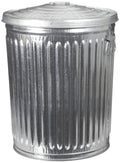 Galvanized Steel 20-Gallon Trash Can with Lid W4261
