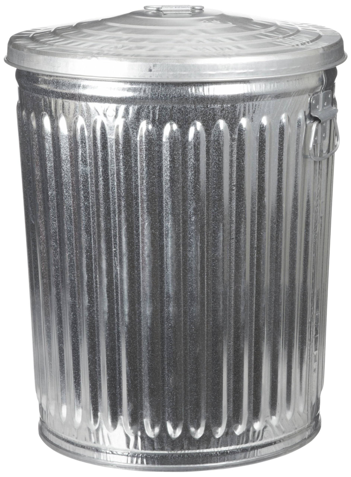 Galvanized Steel 20-Gallon Trash Can with Lid W4261