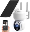 Wireless Outdoor Solar Powered Security Camera with 360° View and PIR Motion Detection A66955