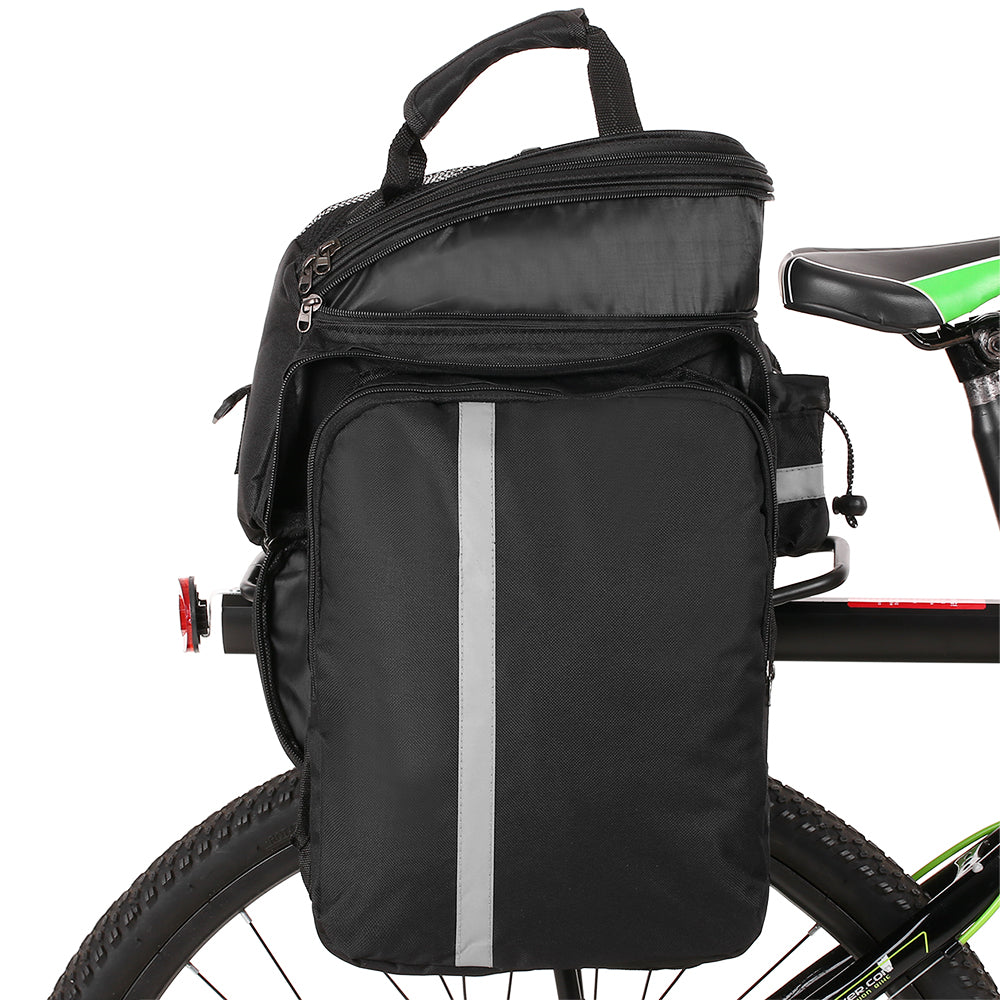 Rear Seat Bag Expandable Waterproof MTB Pannier Bag With Rain Cover P88623