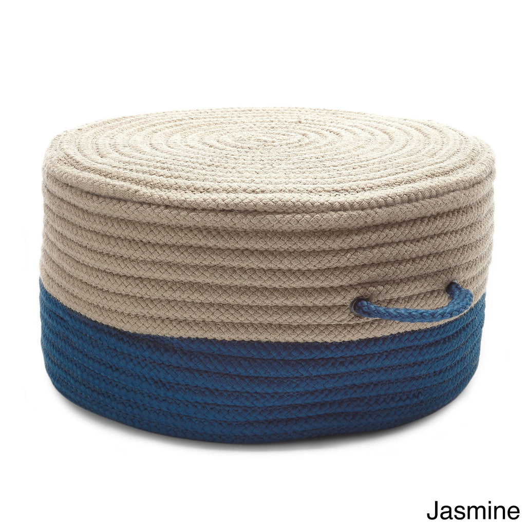 Green Two-Tone Pouf X128075