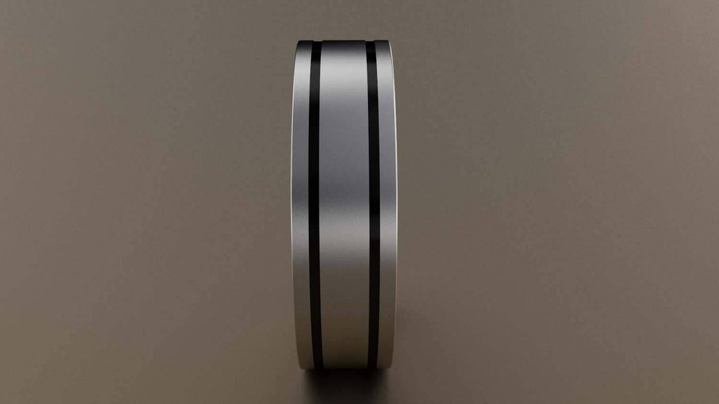 10kt Brushed White Gold Wedding Band M510
