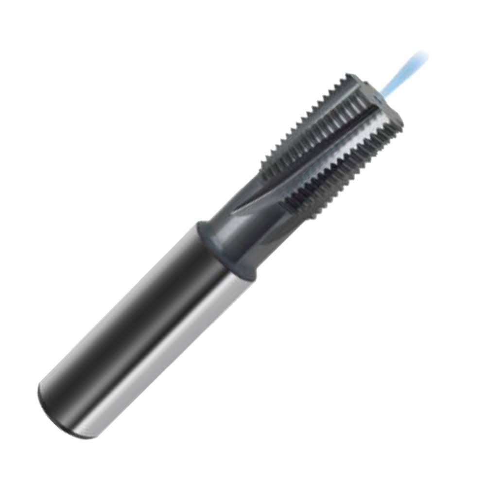 7/8-16 Internal 16 TPI 16mm Shank 5-Flute RH Solid Carbide Helical Flute Thread Mill Q622
