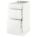 White 3 Drawer Base Cabinet H468