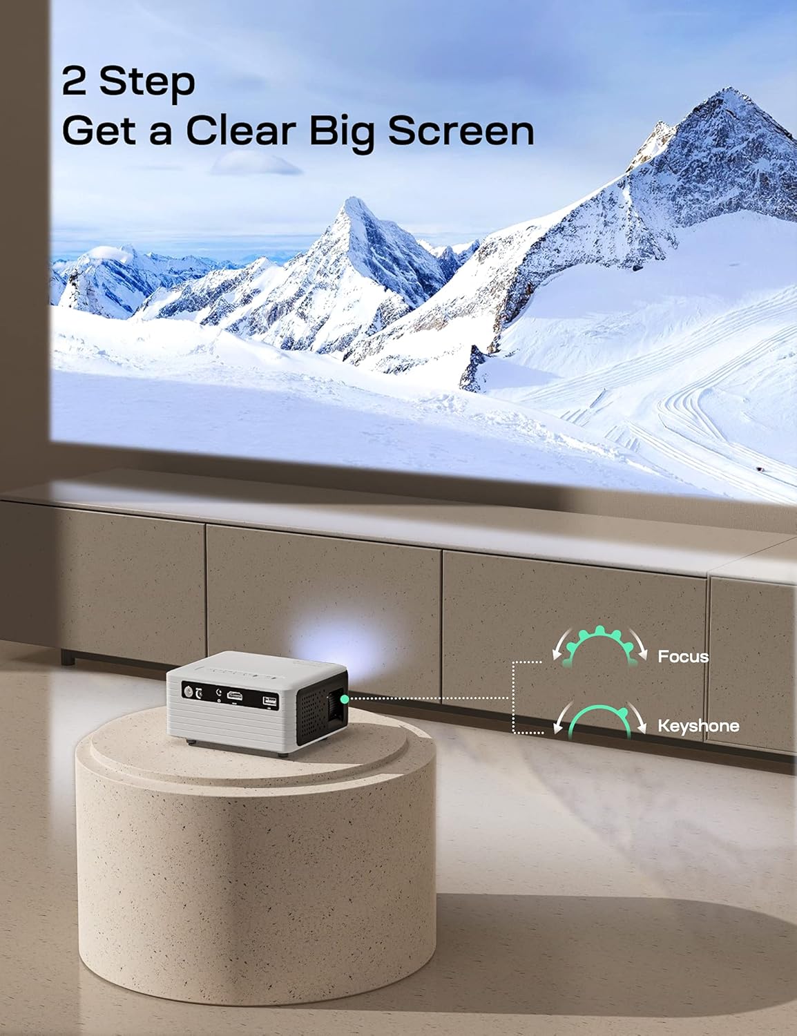 Mini Projector Y3 1080P Full HD Pocket Phone Projector, HDMI Cable & Remote Included, Pack of 2 Y296