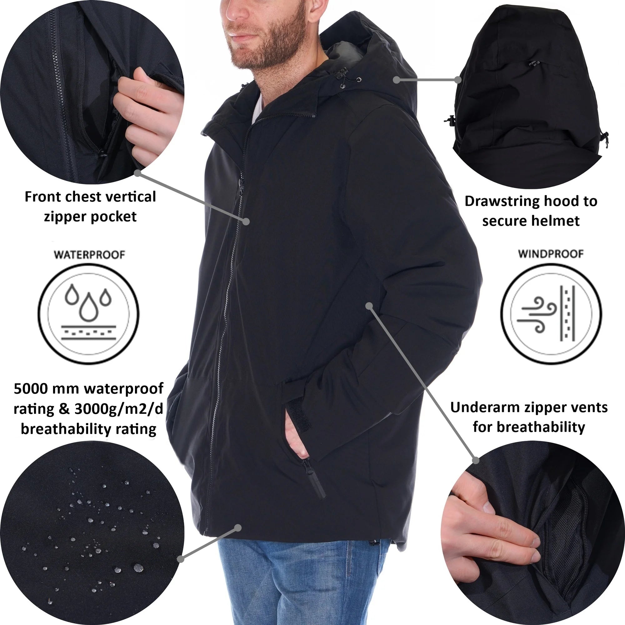 Waterproof Ski Jacket Snowboarding Winter Snow Coat L5511