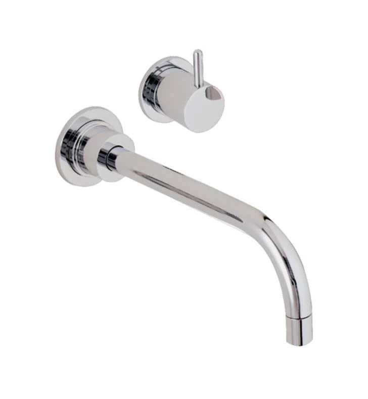 Single Handle Vessel Lavatory Wall Faucet - Antique Brass Flat G7900