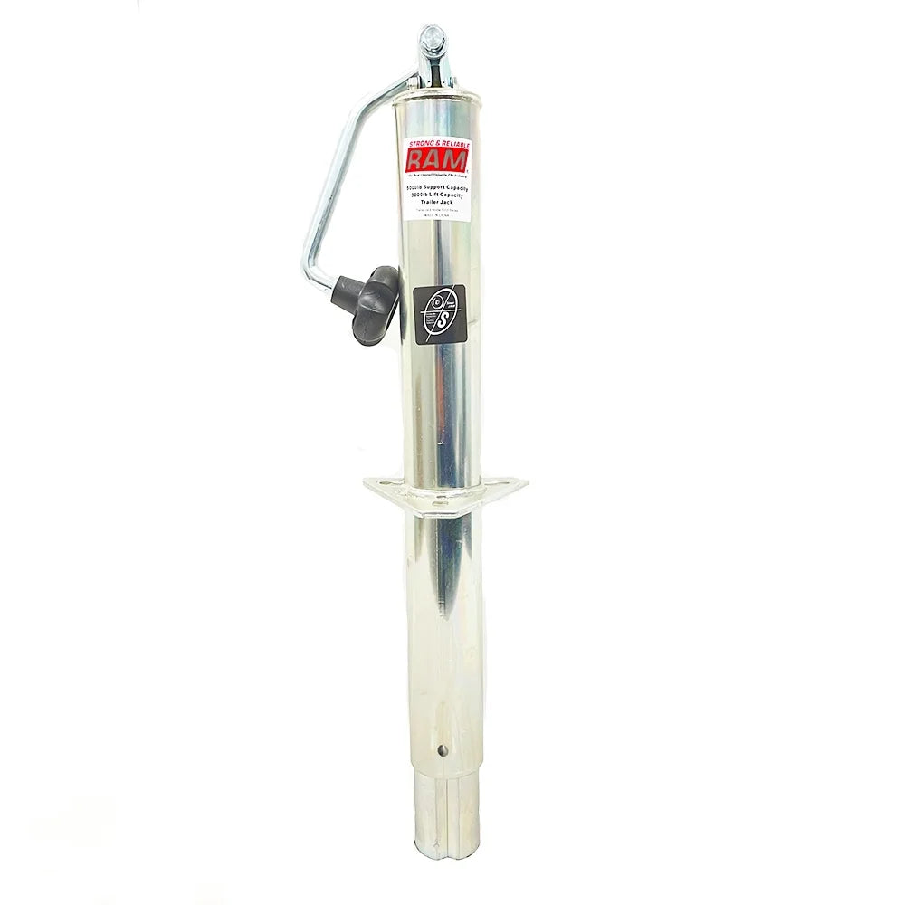 Zinc A-Frame Trailer Jack with 6" Steel Caster Wheel O115337