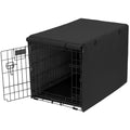 Black Waterproof Dog Crate Cover with Felt Mat P402985