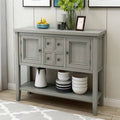 Antique Gray Buffet Sideboard Console Table L22487