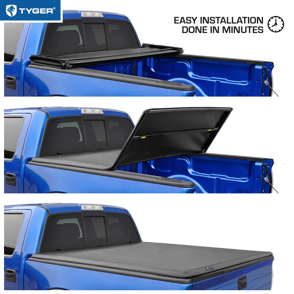 Soft Tri-fold Truck Bed Tonneau Cover Vinyl S753
