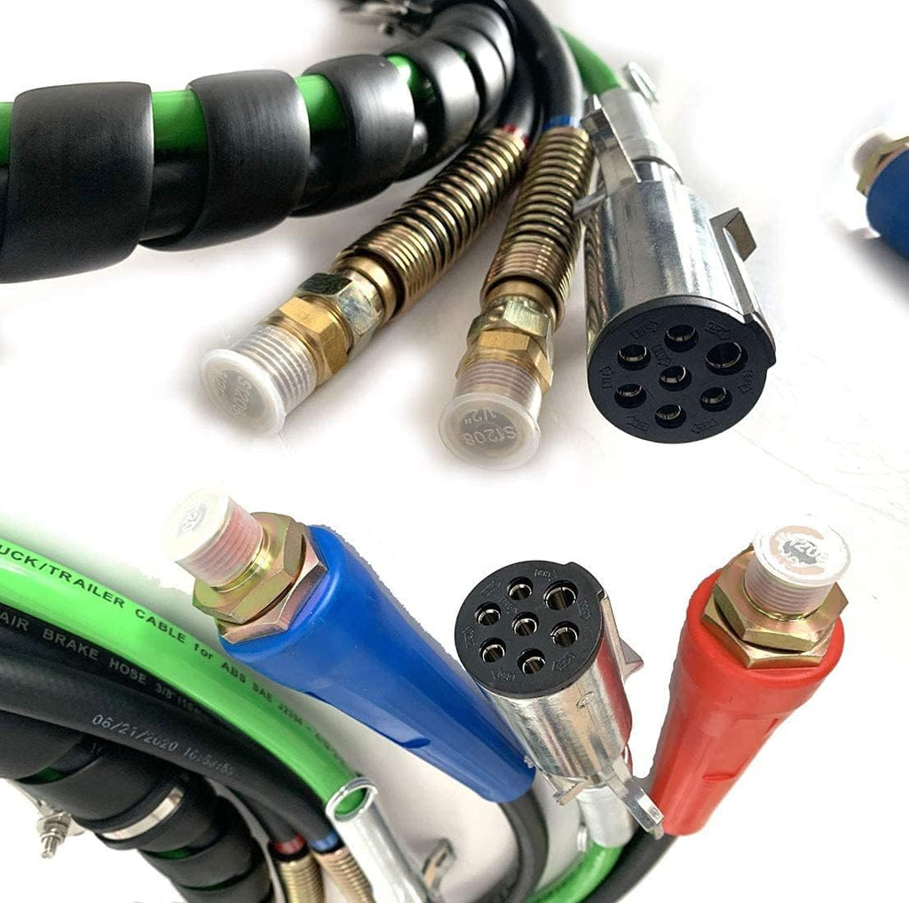 12Ft 3in1 ABS & Power Air Line Hose Assemblies for Semi Truck Trailer Tractor O781