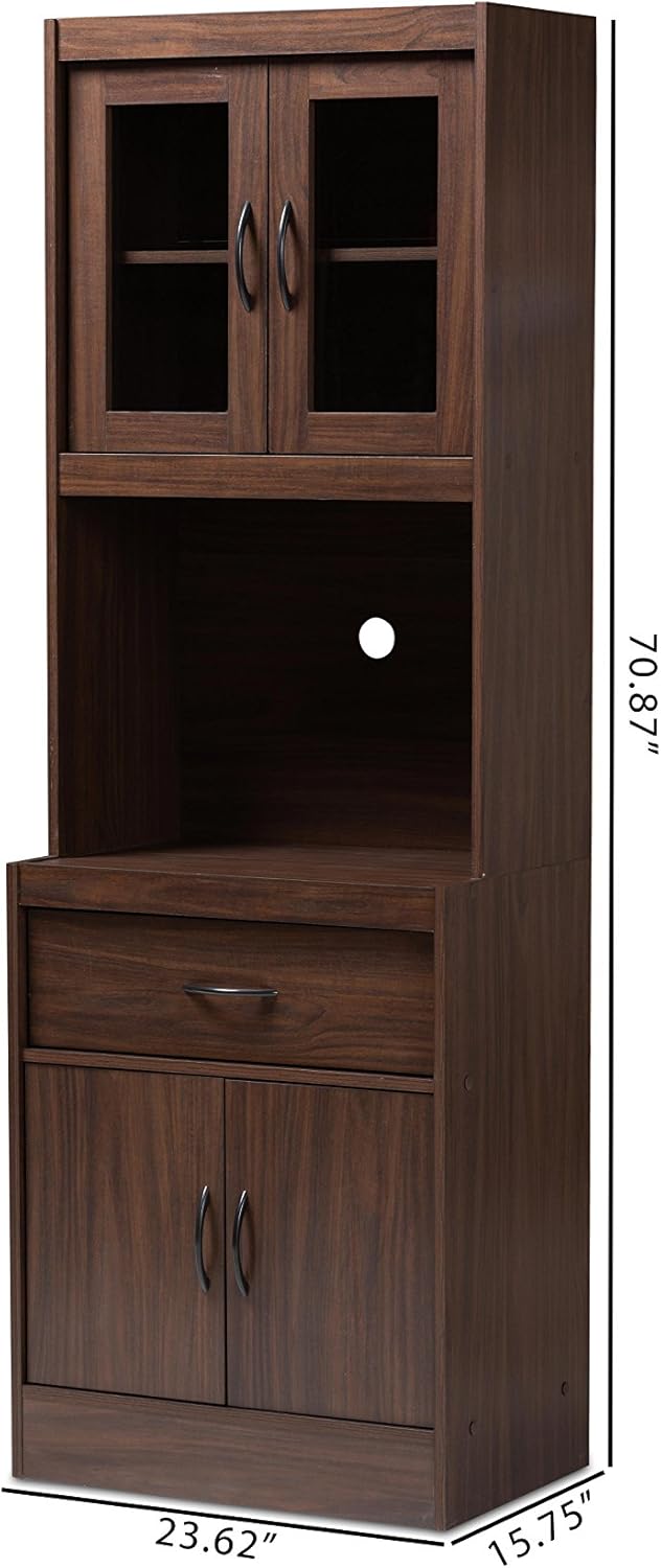 Walnut Brown Kitchen Cabinet D342074