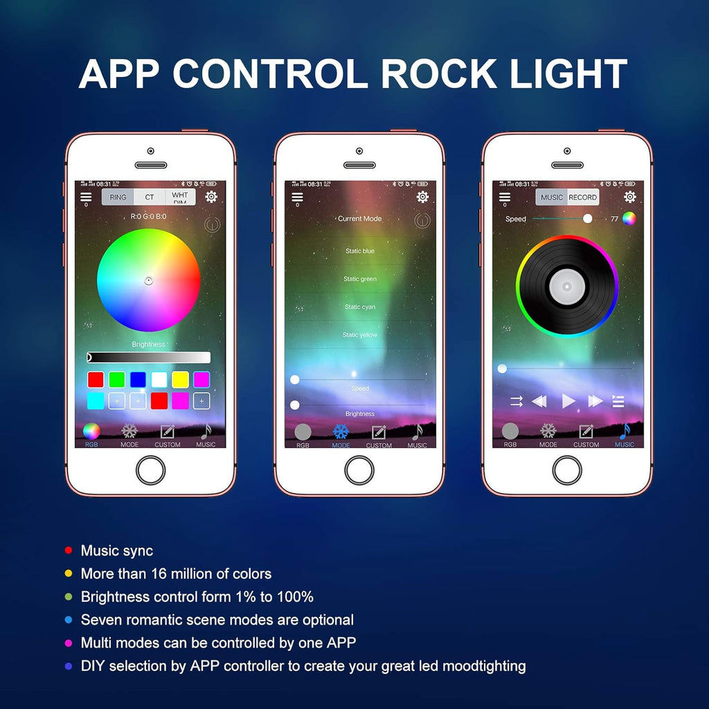 10 Pods RGB LED Rock Lights with Remote Control U160287