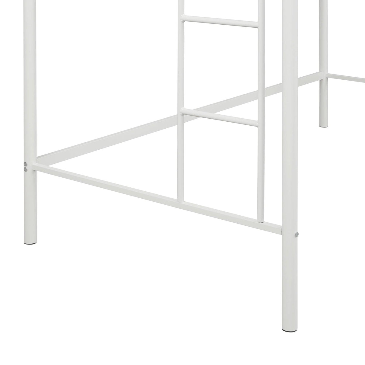 White Metal Twin Loft Bed E298562