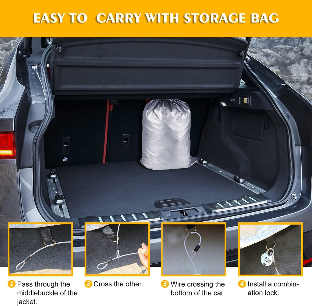 6 Layers Waterproof SUV Car Cover with Zipper X405