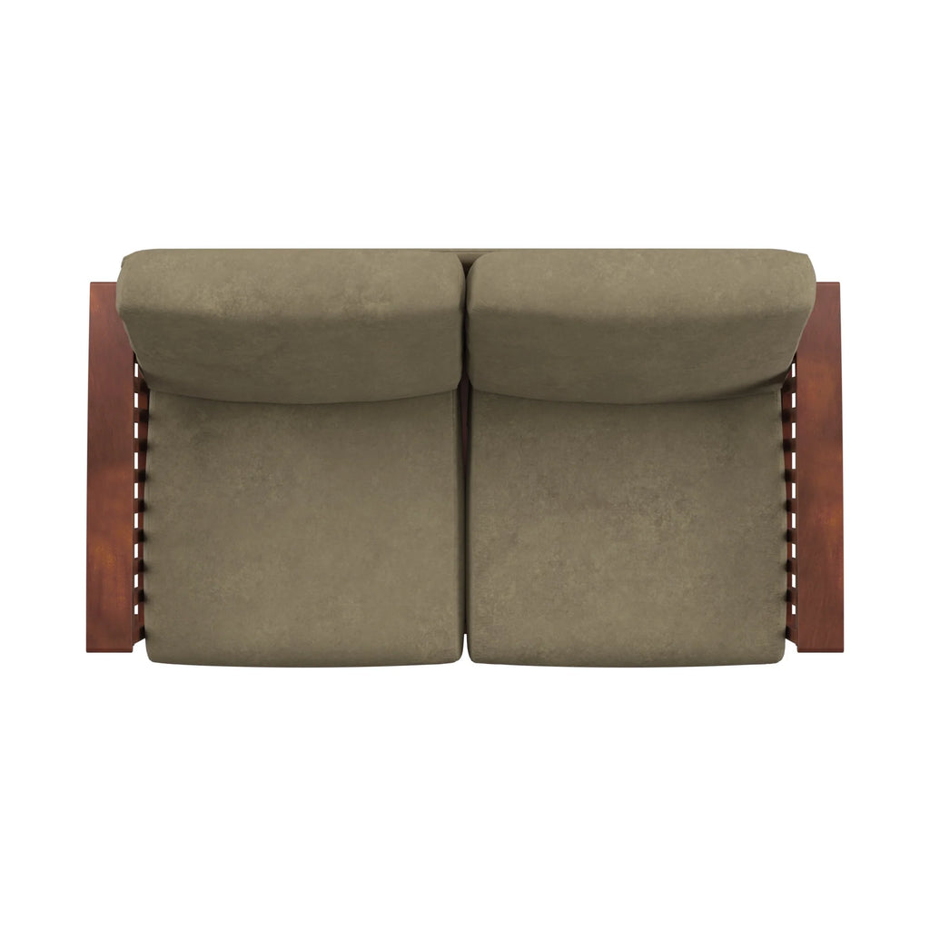 Olive Microfiber Loveseat Y64671