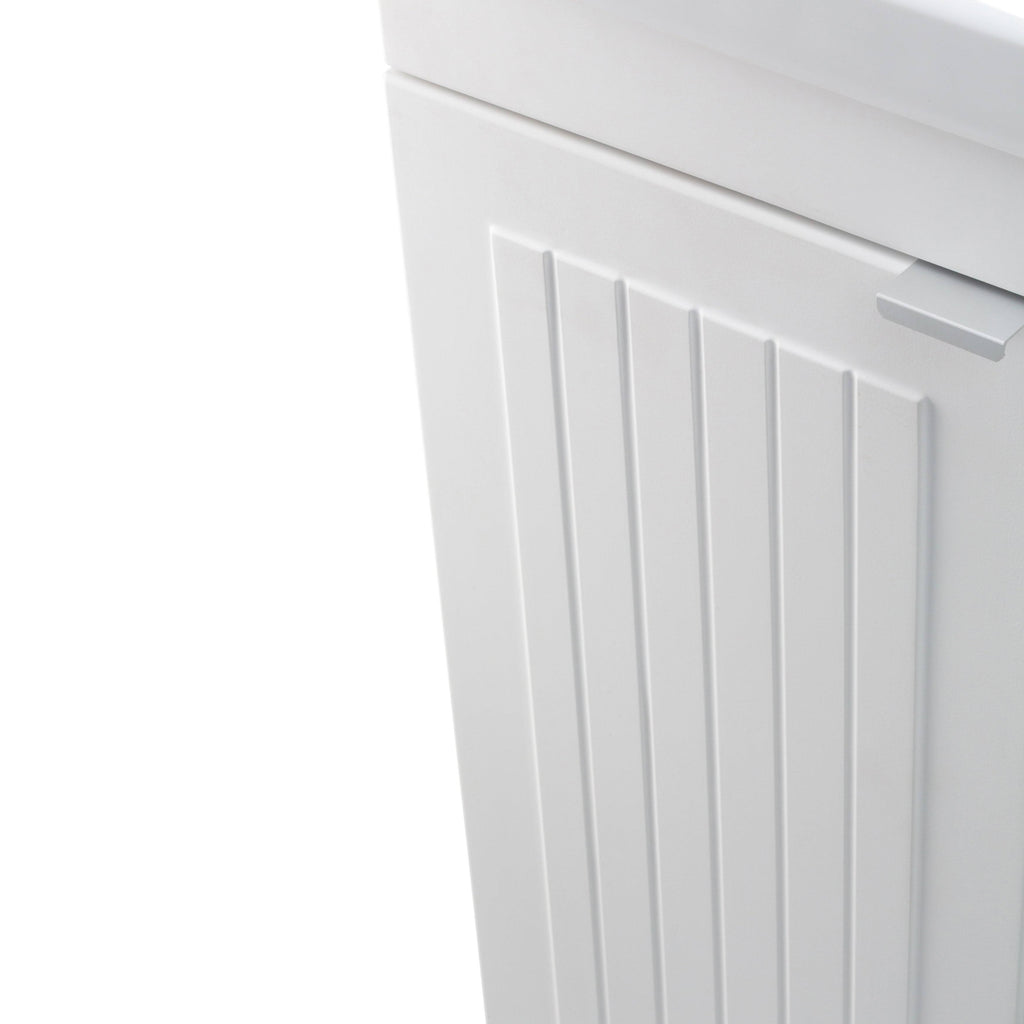 24 inch Laundry Cabinet with Faucet and ABS Sink (Pure White) M169150