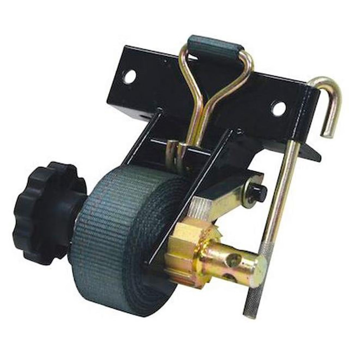 2 Piece Ratchet Angle Mount Tiedown, Black M6082