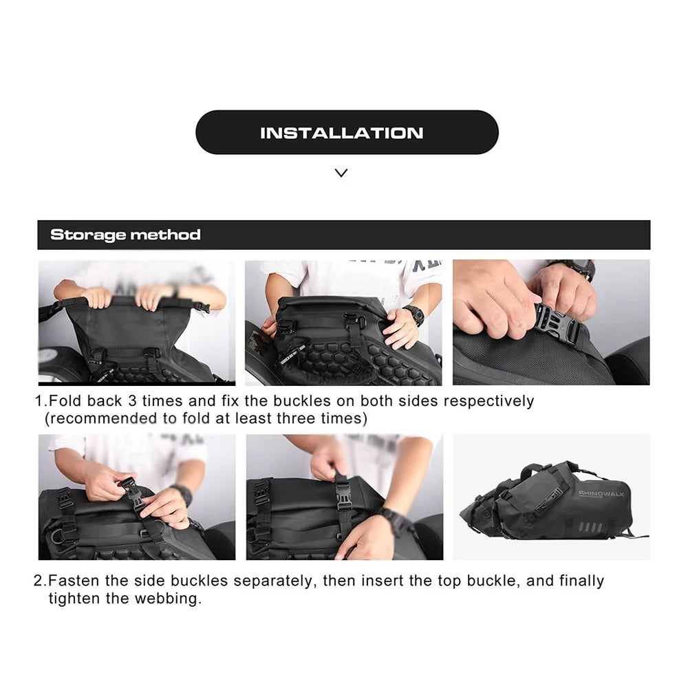 Motorcycle Rearseat Bag Large Capacity Universal Riding Rear Bag S915