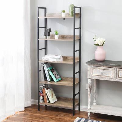 Wood and Metal Etagere Bookcase F92900