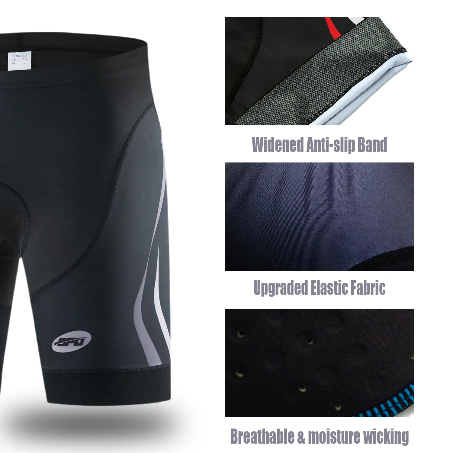 Gray Gel Padded Cycling Bike Shorts S58348