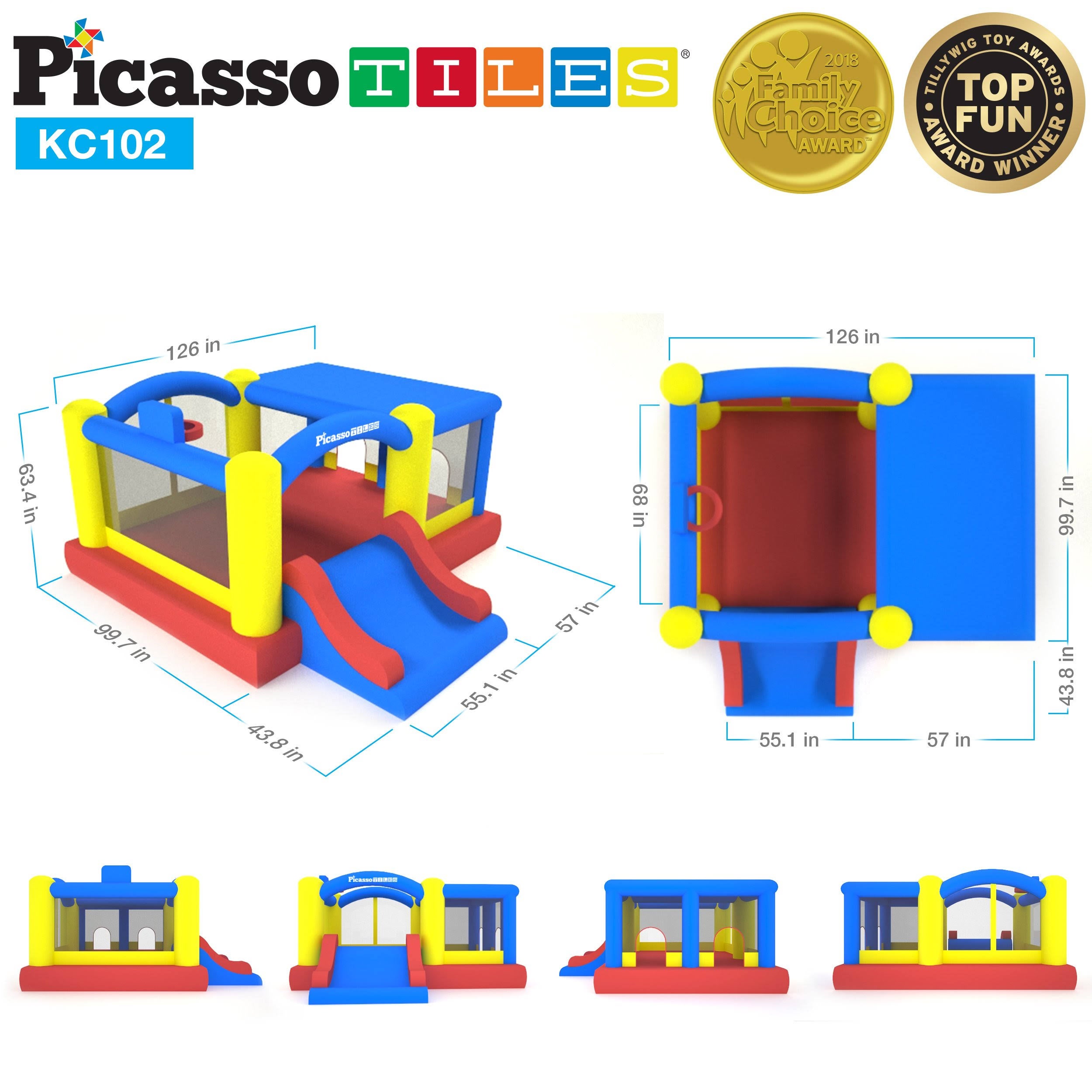 Inflatable Bouncer Jumping House with Slide O89341