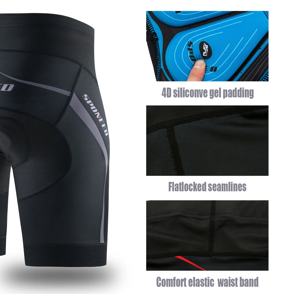 Gray Gel Padded Cycling Bike Shorts S58348