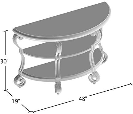 Traditional Wood 2-Shelf Console Table Brown Cherry I265467
