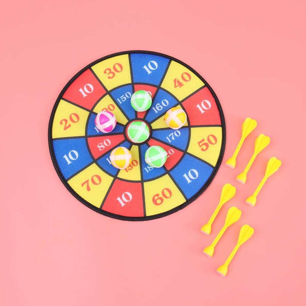 Flocking Dart Board with 4pcs Darts Dartboard Set J795056