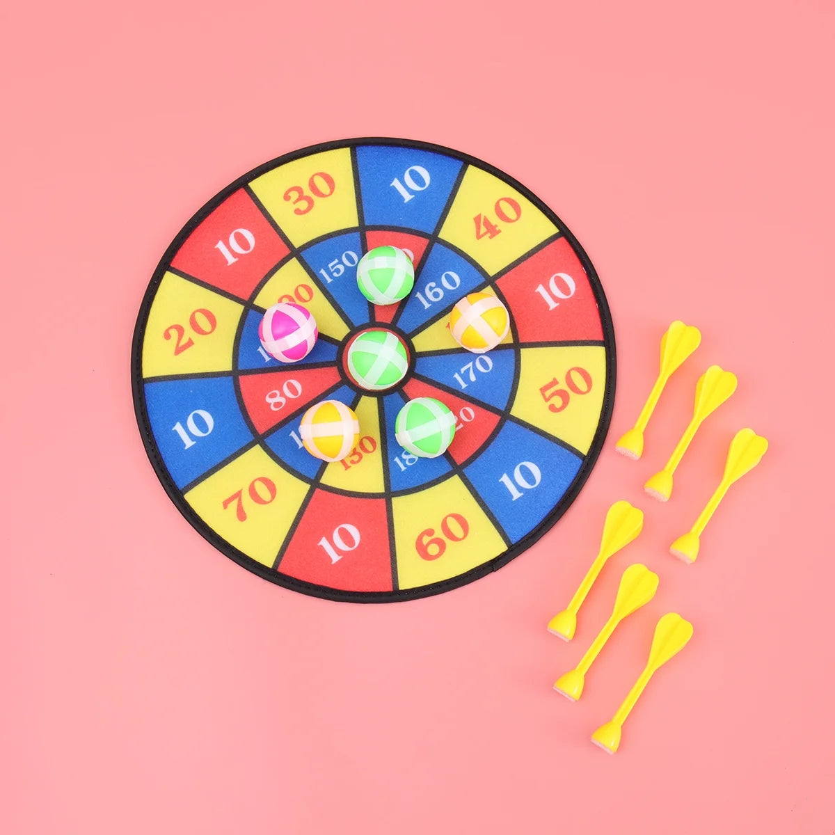 Flocking Dart Board with 4pcs Darts Dartboard Set J795056